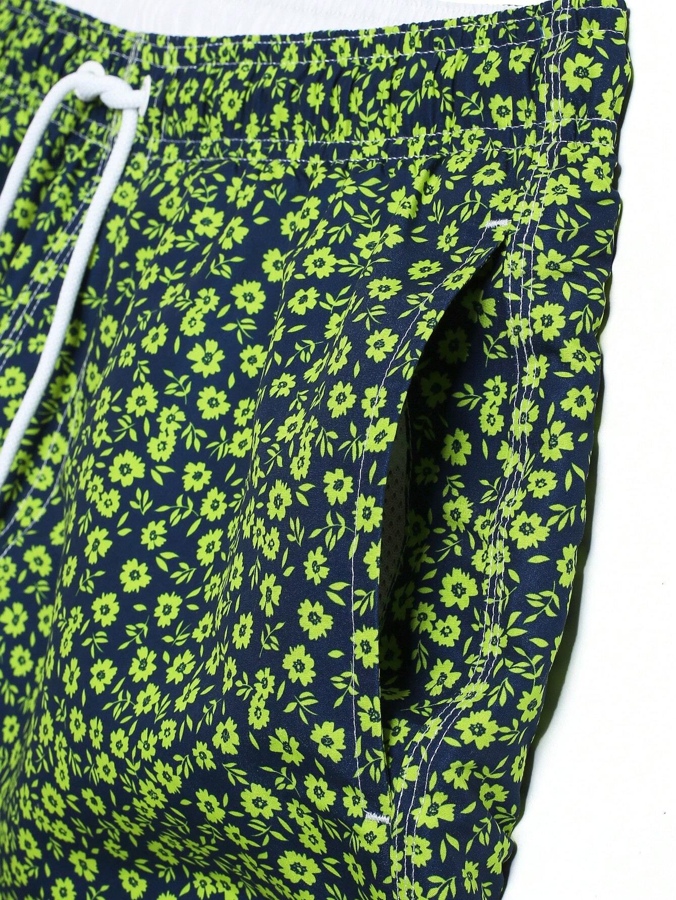 Letter Patched Detail Swim Trunks-Waves And Trunks