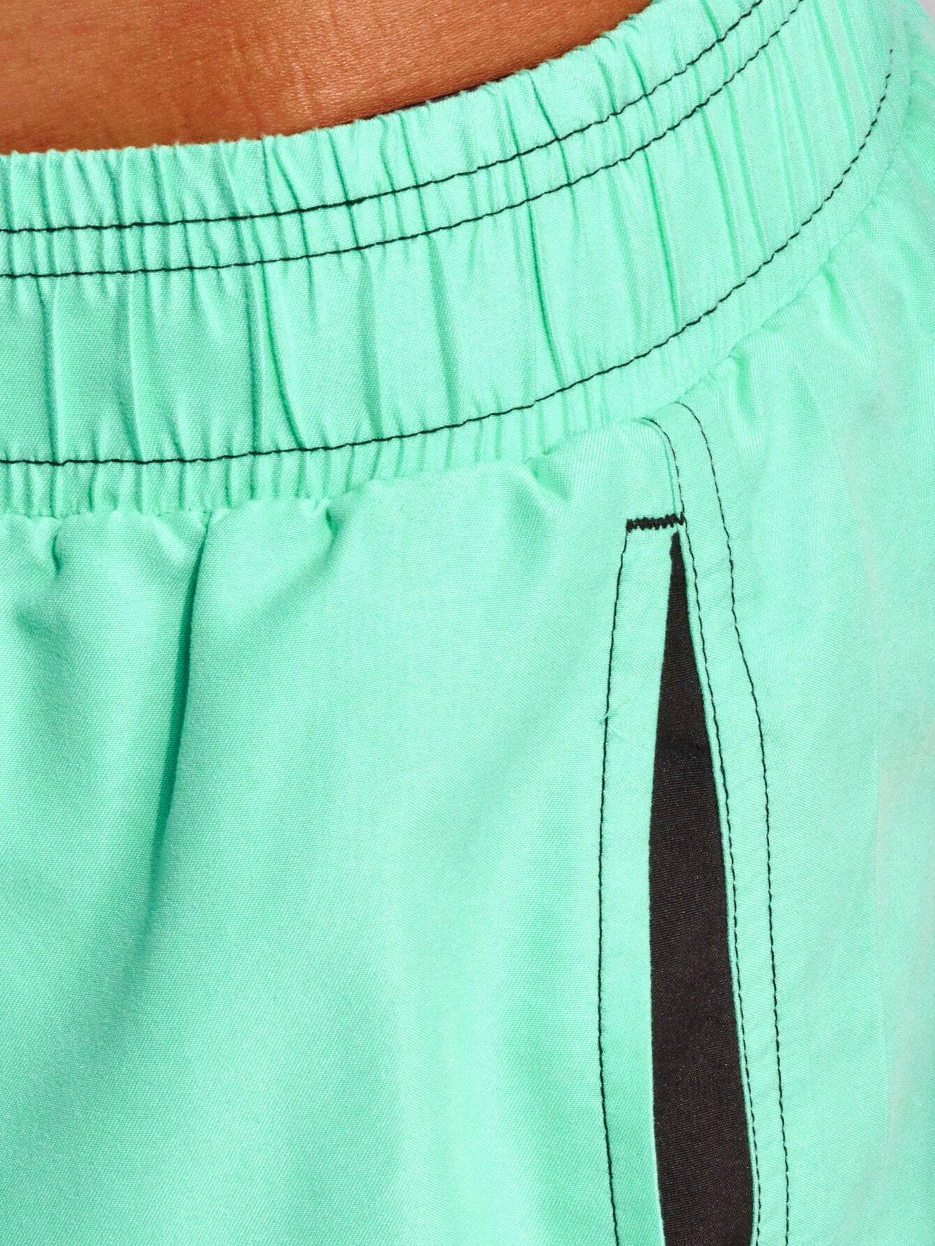 Top Stitching Swim Trunks-Waves And Trunks