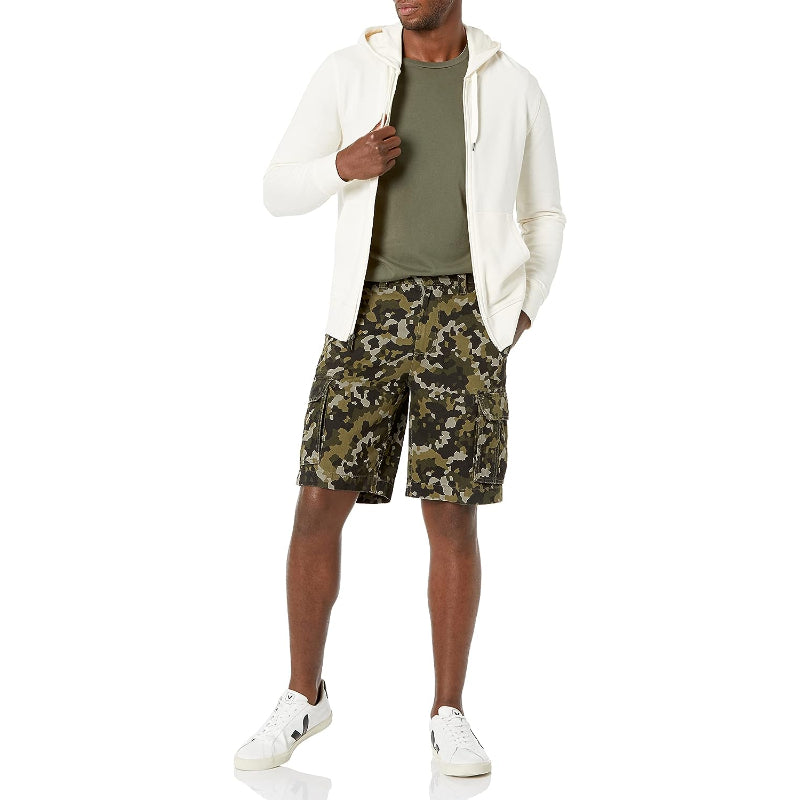 Classic Fit Button Closure Cargo Short-Waves And Trunks