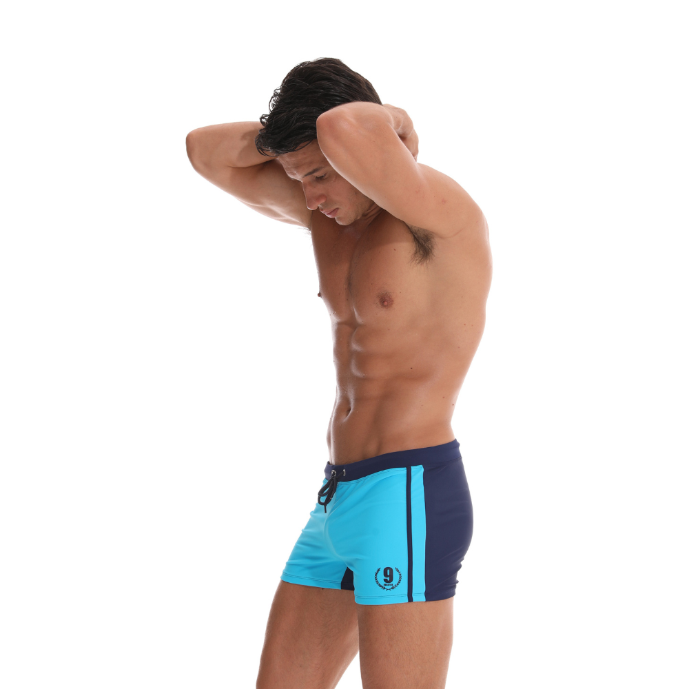 Blue Black String Summer Brief-Waves And Trunks