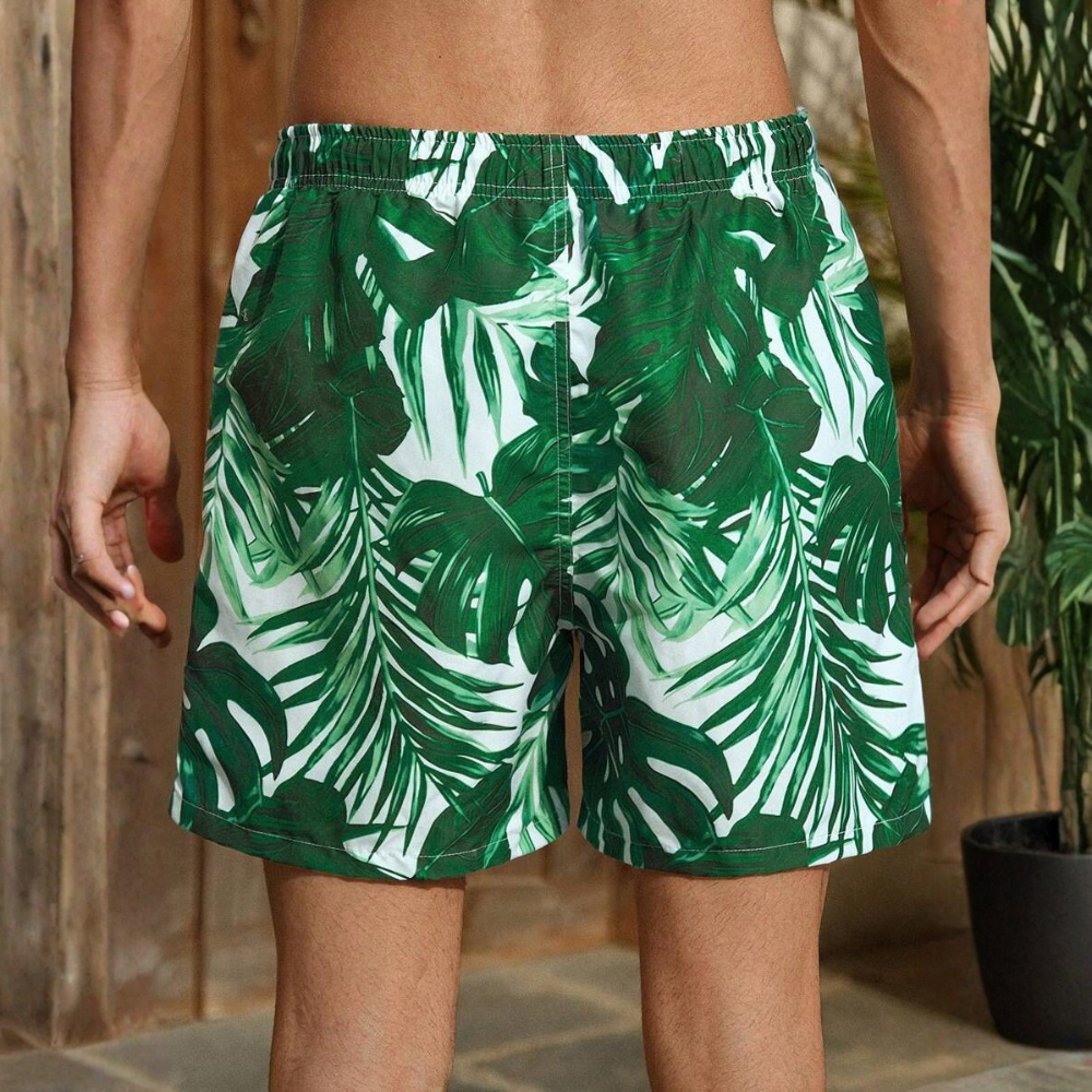 Tropical Plant Print Matching Swimwear Sets