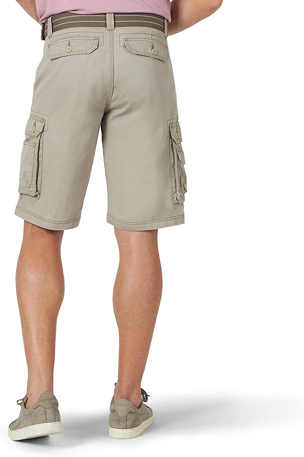 Cargo Shorts With Coordinating Belt-Waves And Trunks