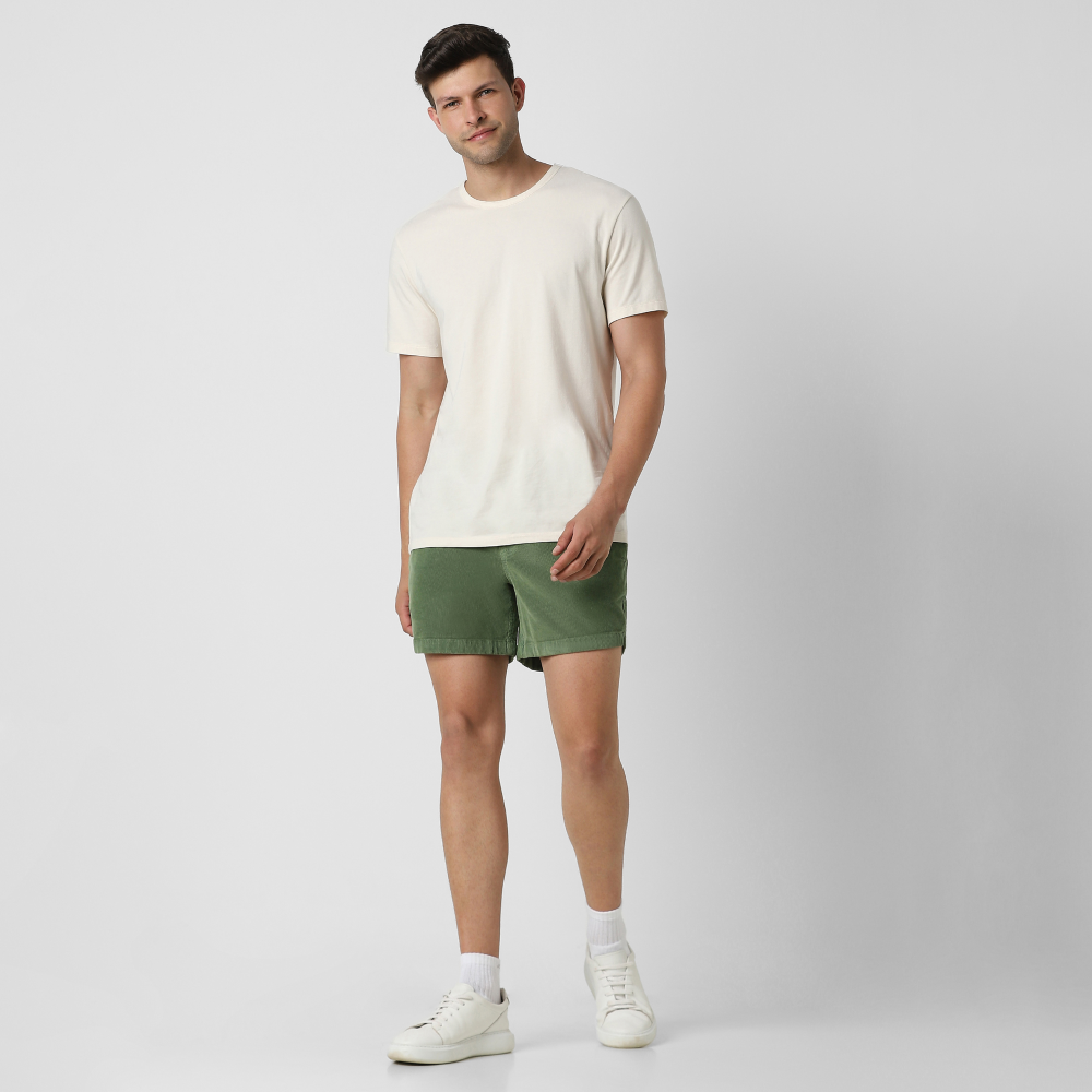 Casual Drawstring Shorts With Elastic Waistband-Waves And Trunks