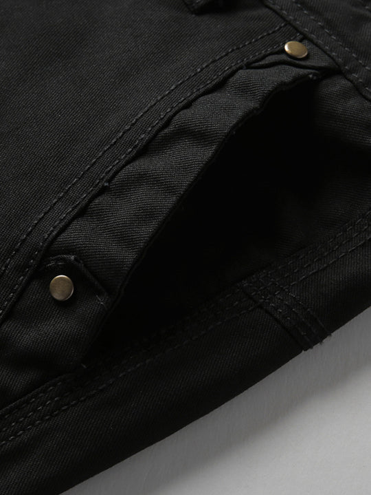 Chino Shorts With Stud Pocket-Waves And Trunks