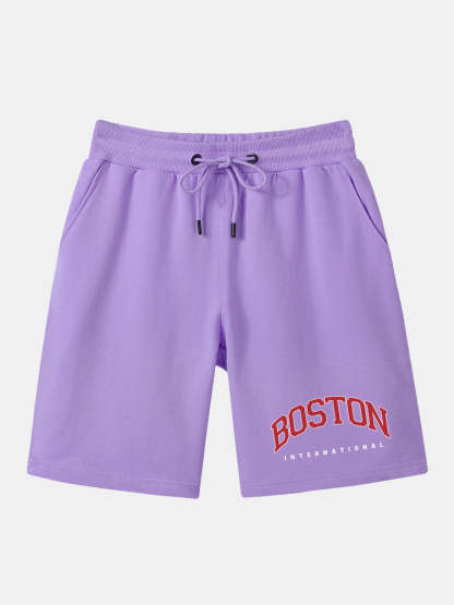 Solid Printed Mid Length Shorts-Waves And Trunks