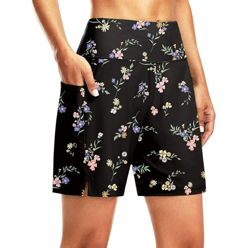 Elastic Swim Shorts – Quick-Dry with Liner and Functional Pockets-Waves And Trunks