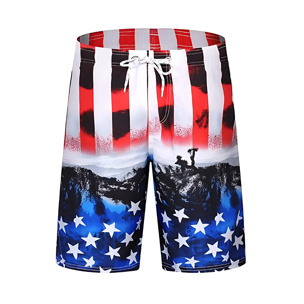 Casual Drawstring Swim Trunks