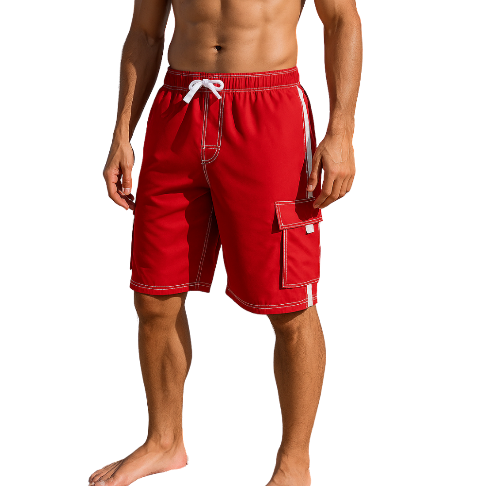 Side Stripe Cargo Swim Short