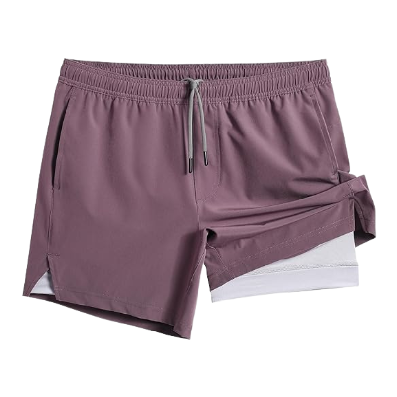 2 In 1 Quick Dry Athletic Shorts – Dual-Layer Design for Performance-Waves And Trunks