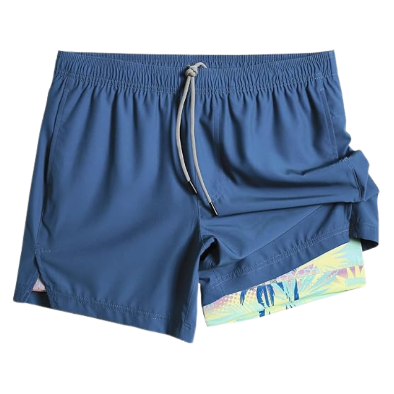 2 In 1 Quick Dry Athletic Shorts – Dual-Layer Design for Performance-Waves And Trunks