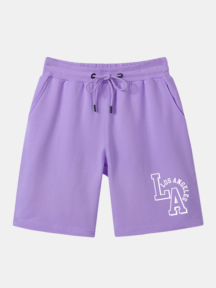 LA Printed Mid Length Shorts-Waves And Trunks