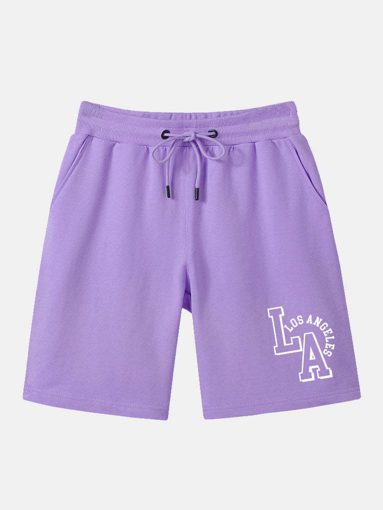LA Printed Mid Length Shorts-Waves And Trunks