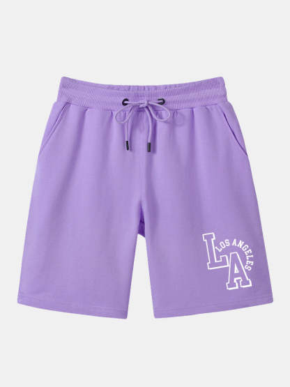 LA Printed Mid Length Shorts-Waves And Trunks