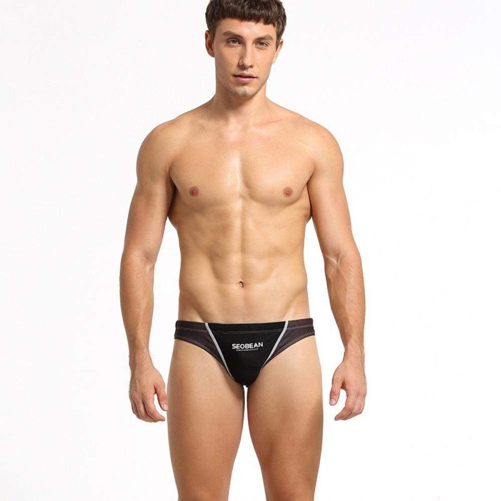 Men's Solid Print Briefs-Waves And Trunks