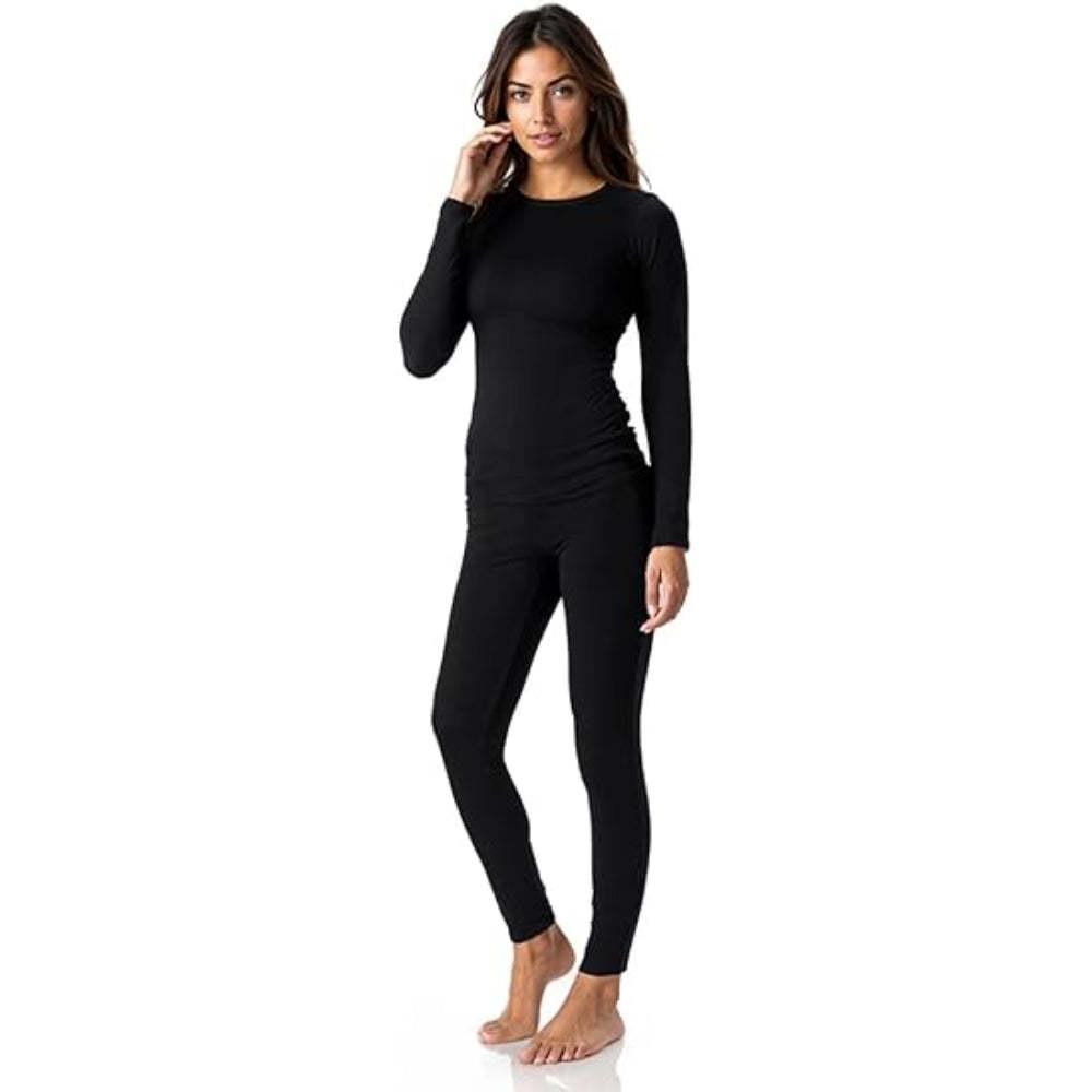 Long Sleeve Base Layer Set With Stretchable Leggings-Waves And Trunks