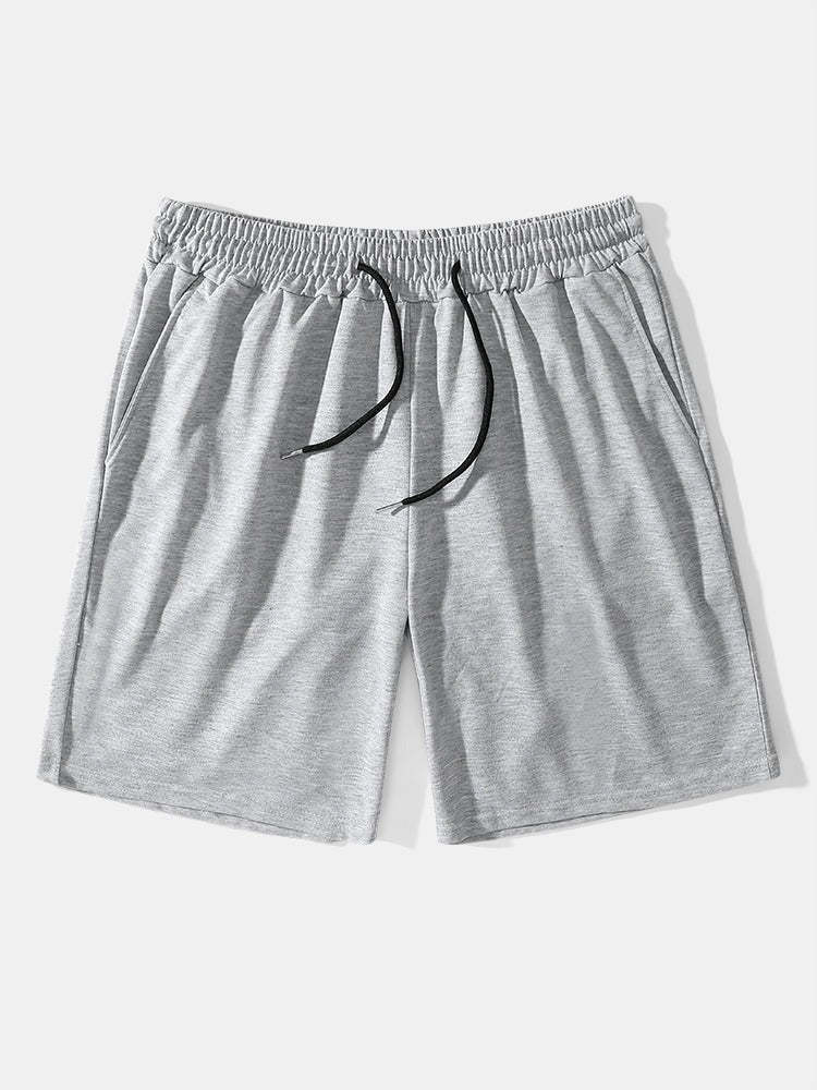 Mid Length Plain Beach Shorts-Waves And Trunks