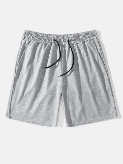 Mid Length Plain Beach Shorts-Waves And Trunks