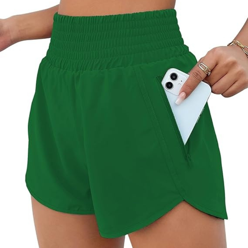 Quick Dry Athletic Shorts Design With Zipper Pocket-Waves And Trunks