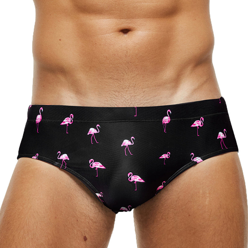 Mini Flamingo Brief-Waves And Trunks