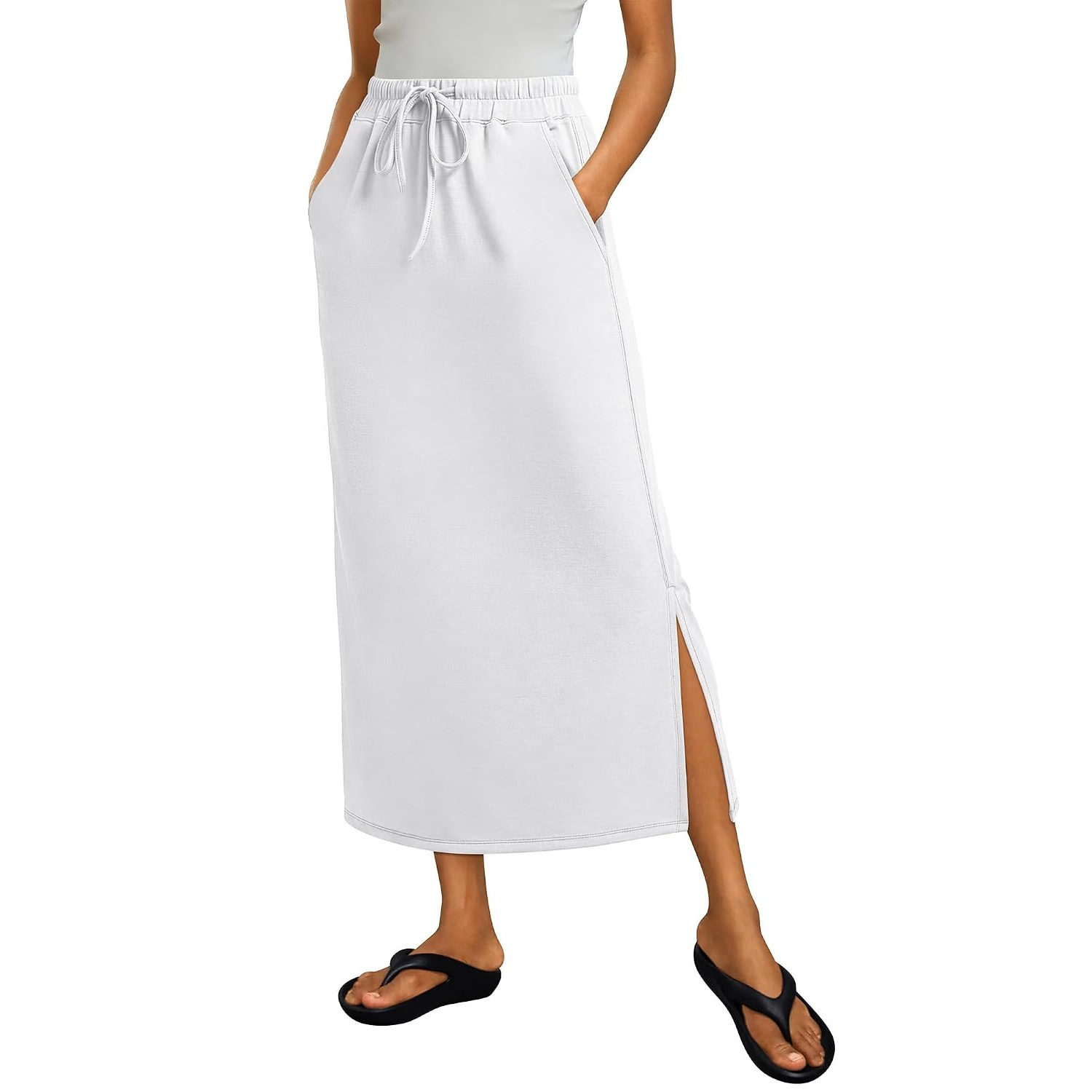 Casual Drawstring Maxi Skirt For Women
