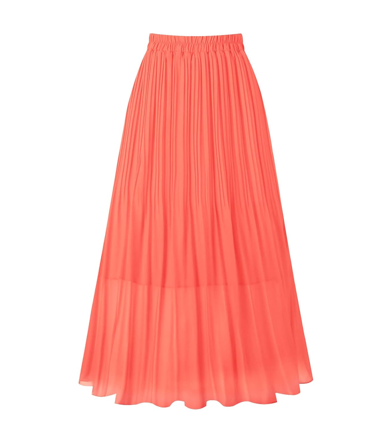 Pleated Chiffon Aline Length Skirt For Women