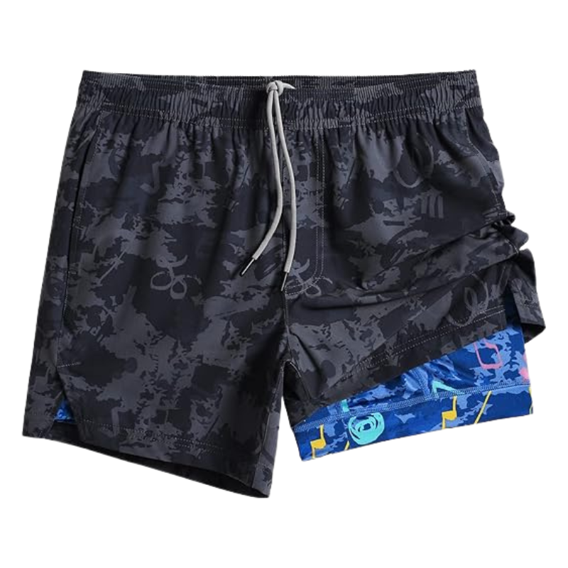 2 In 1 Quick Dry Athletic Shorts – Dual-Layer Comfort and Performance-Waves And Trunks