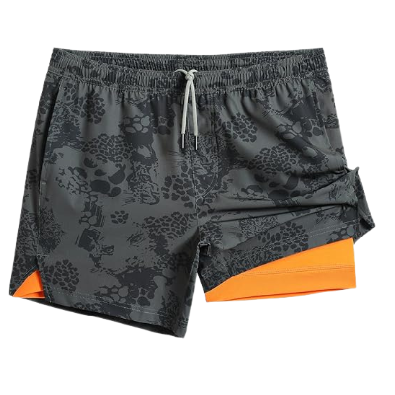 2 In 1 Quick Dry Athletic Shorts – Dual-Layer Comfort-Waves And Trunks