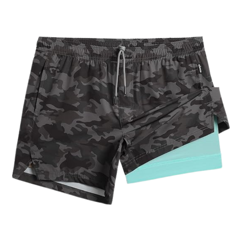 2 In 1 Quick Dry Athletic Shorts – Dual-Layer Comfort-Waves And Trunks