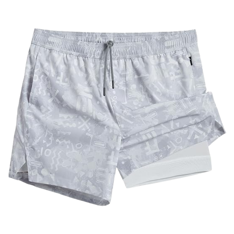 2 In 1 Quick Dry Athletic Shorts – Dual-Layer Comfort-Waves And Trunks