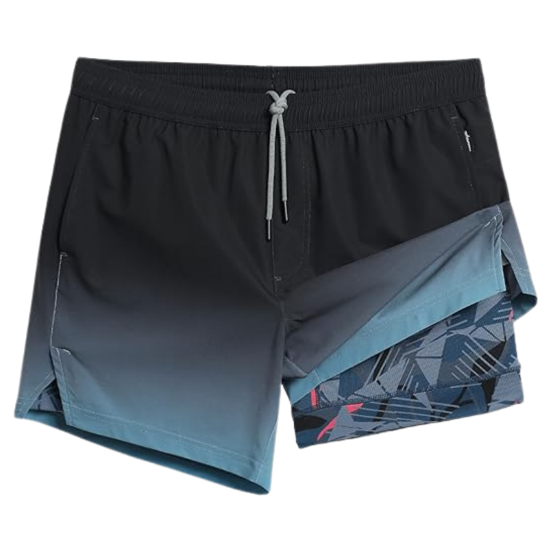 2 In 1 Quick Dry Athletic Shorts – Dual-Layer Comfort-Waves And Trunks