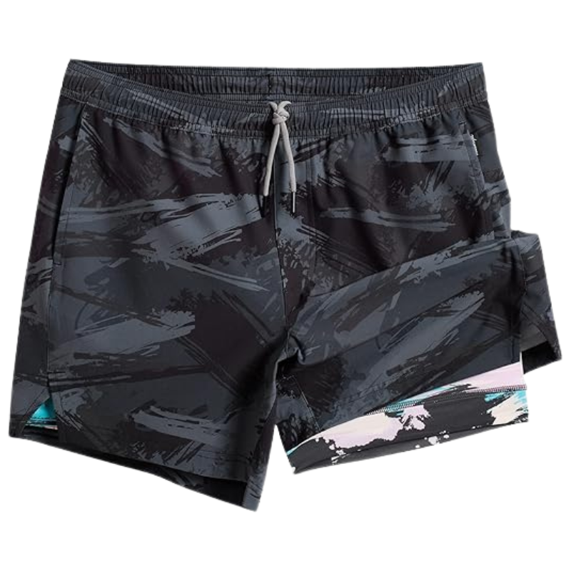 2 In 1 Quick Dry Athletic Shorts – Dual-Layer Comfort-Waves And Trunks