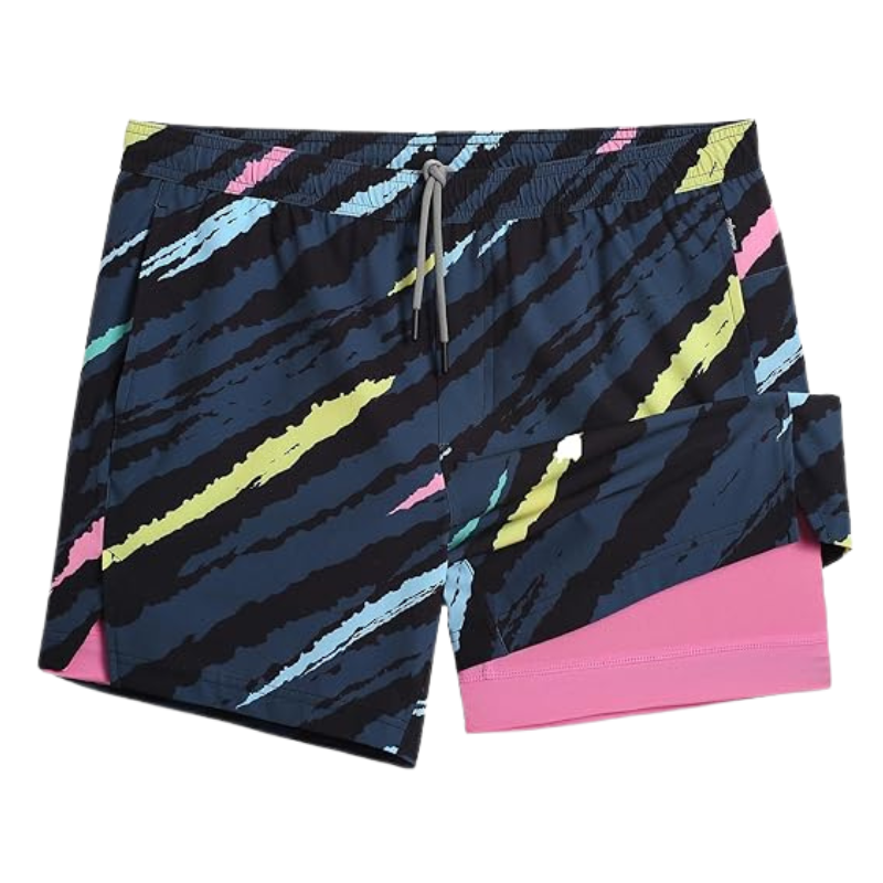 2 In 1 Quick Dry Athletic Shorts – Dual-Layer Comfort-Waves And Trunks