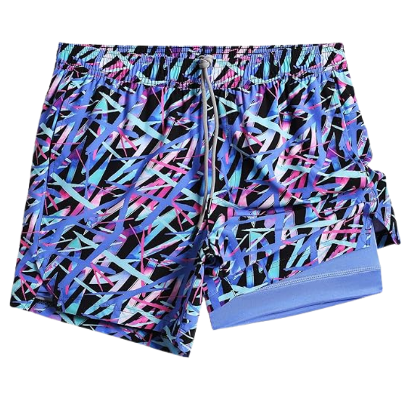 2 In 1 Quick Dry Athletic Shorts – Dual-Layer Comfort-Waves And Trunks