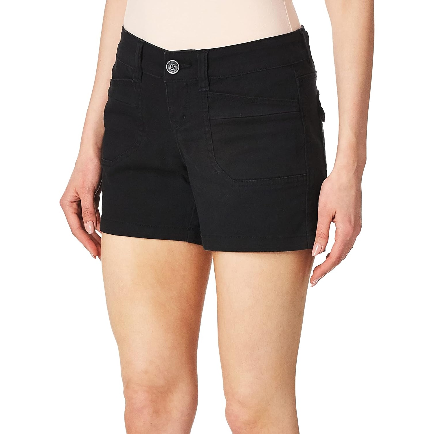 Button Style Comfy Stretchable Shorts For Women