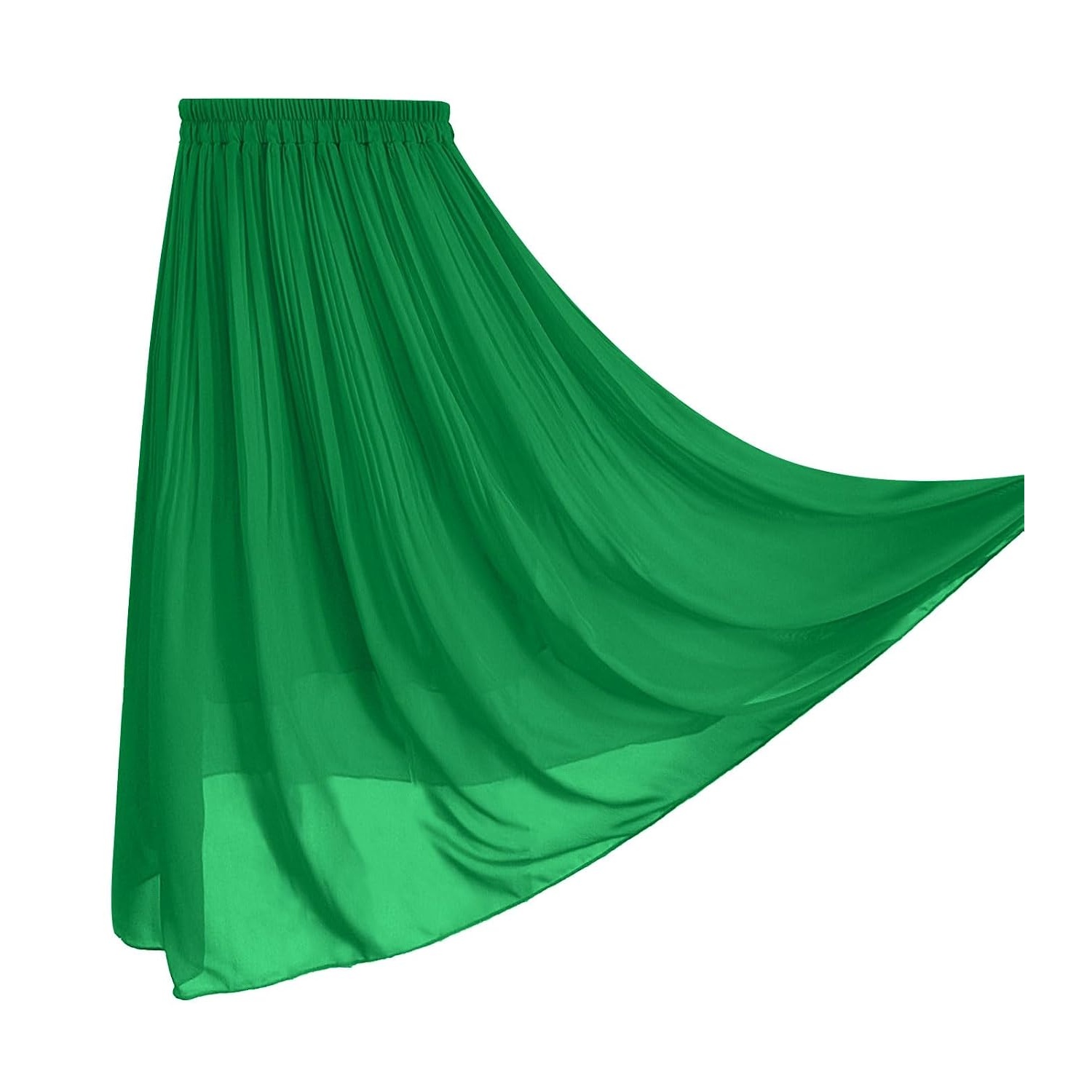 Pleated Chiffon Aline Length Skirt For Women
