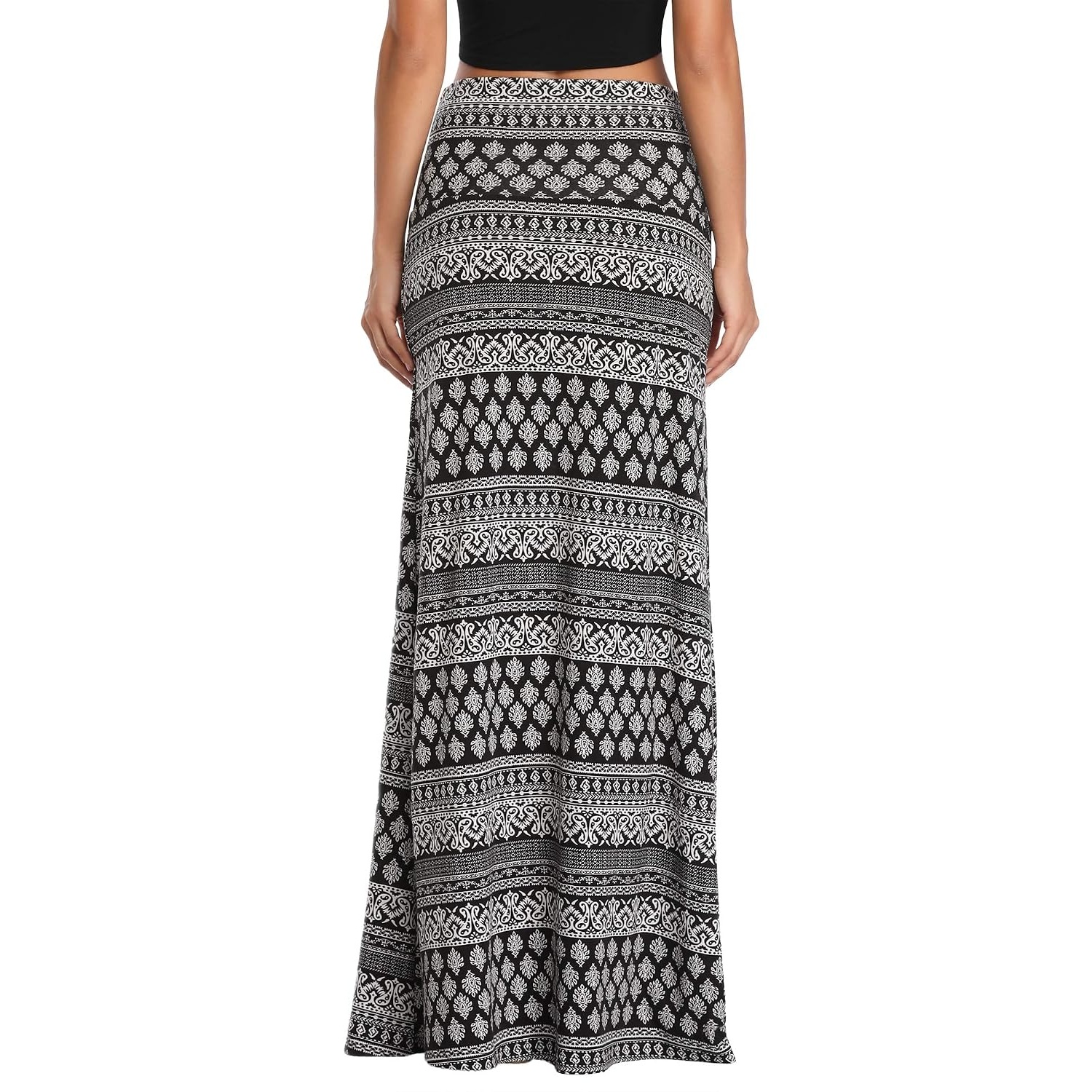Comfy Long Flare Fold Skirt For Women