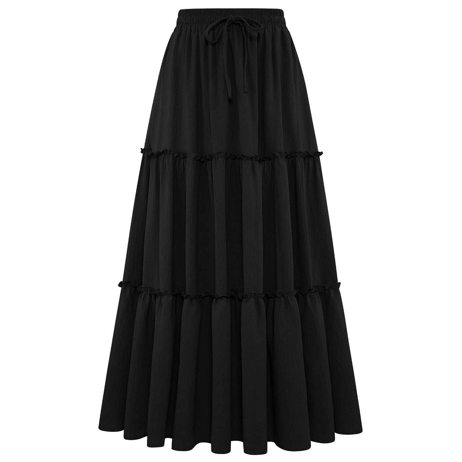 Pleated Boho Ruffle Summer Beach High Skirt For Women
