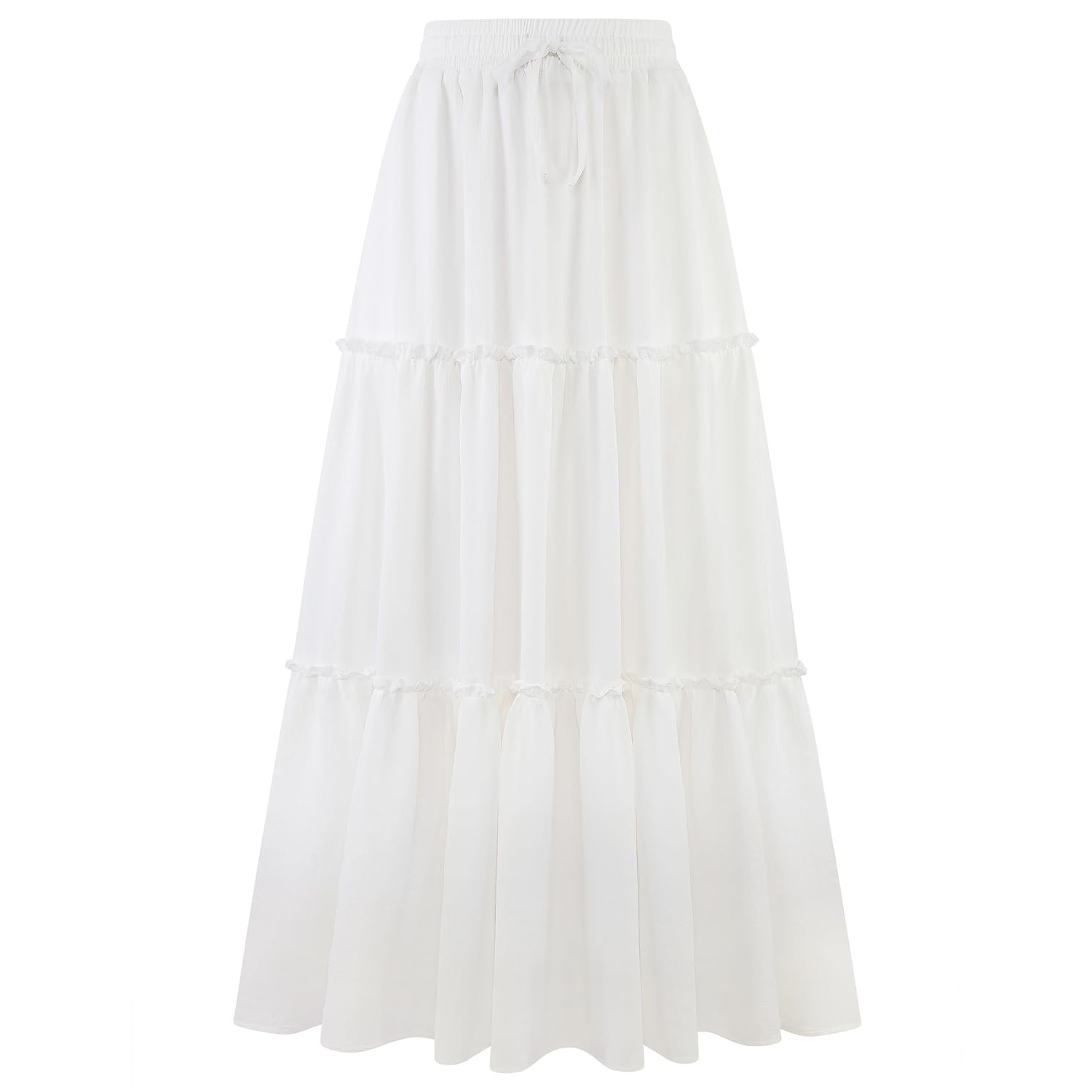 Pleated Boho Ruffle Summer Beach High Skirt For Women