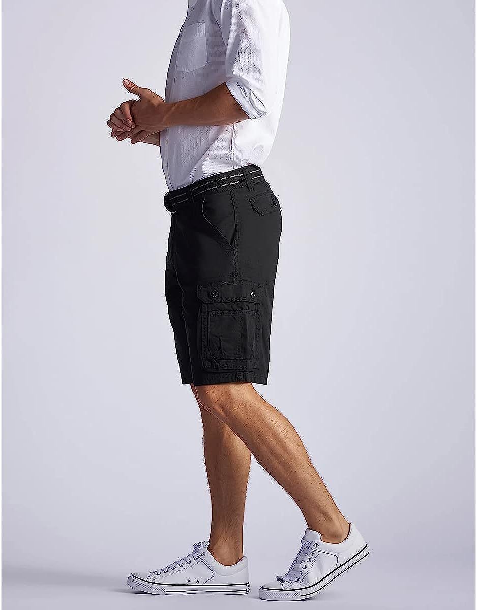 Loose Fit With Belt Utility Cargo Shorts-Waves And Trunks