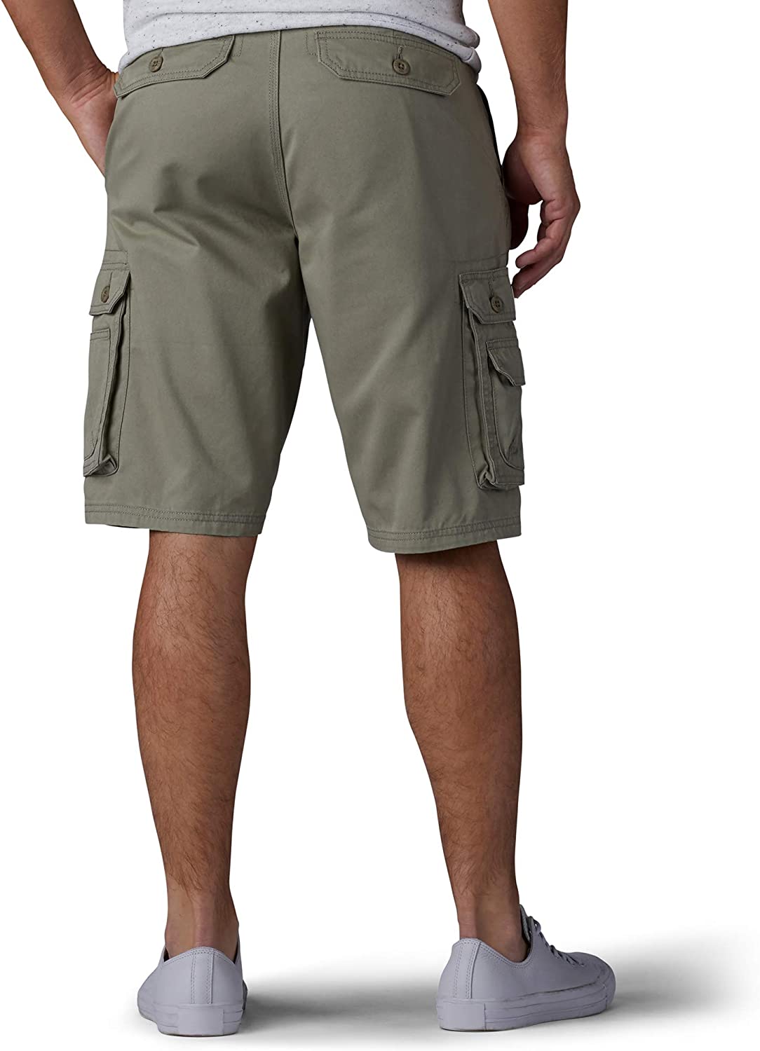 Durable Twill Belted Cargo Shorts-Waves And Trunks