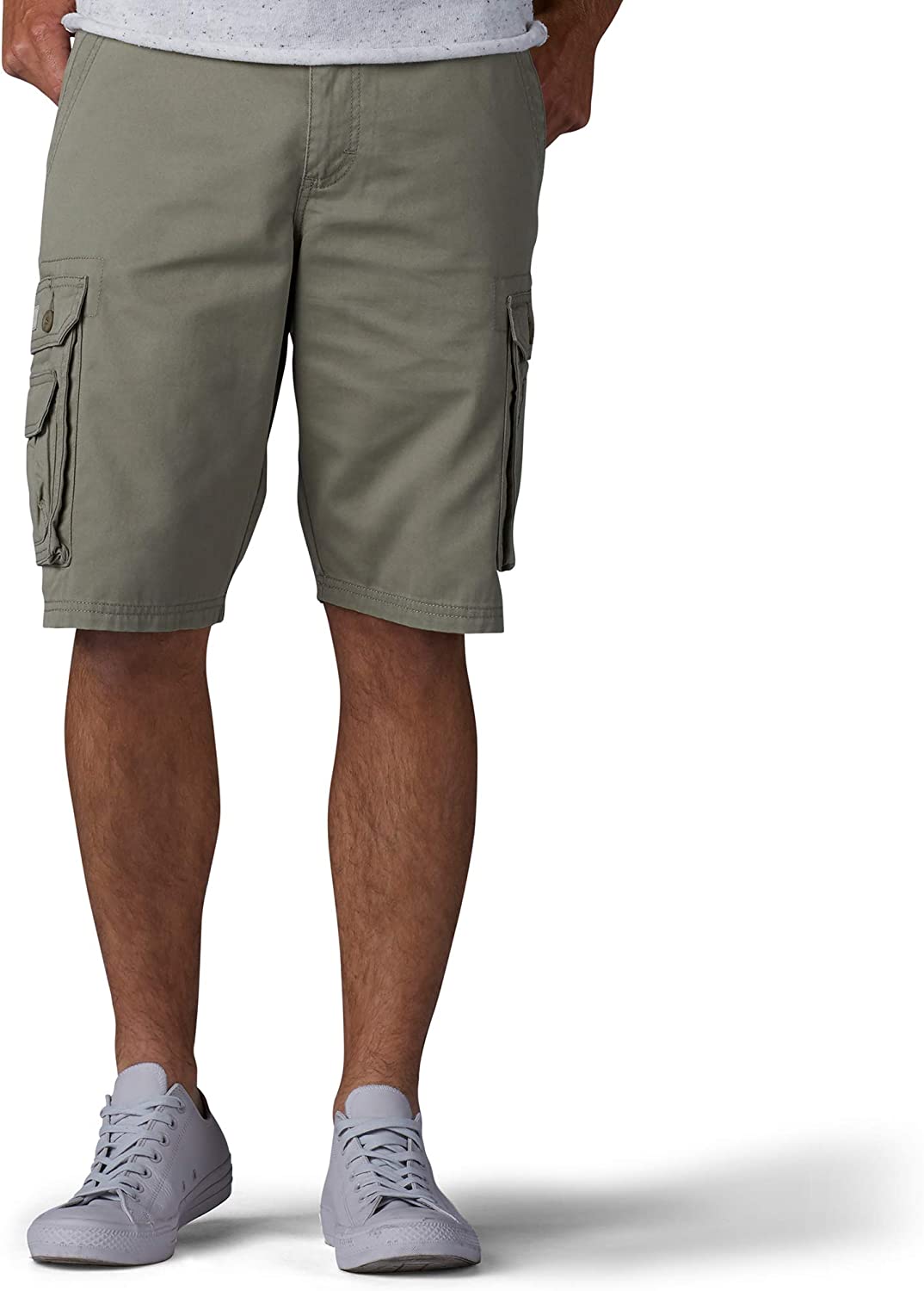Durable Twill Belted Cargo Shorts-Waves And Trunks