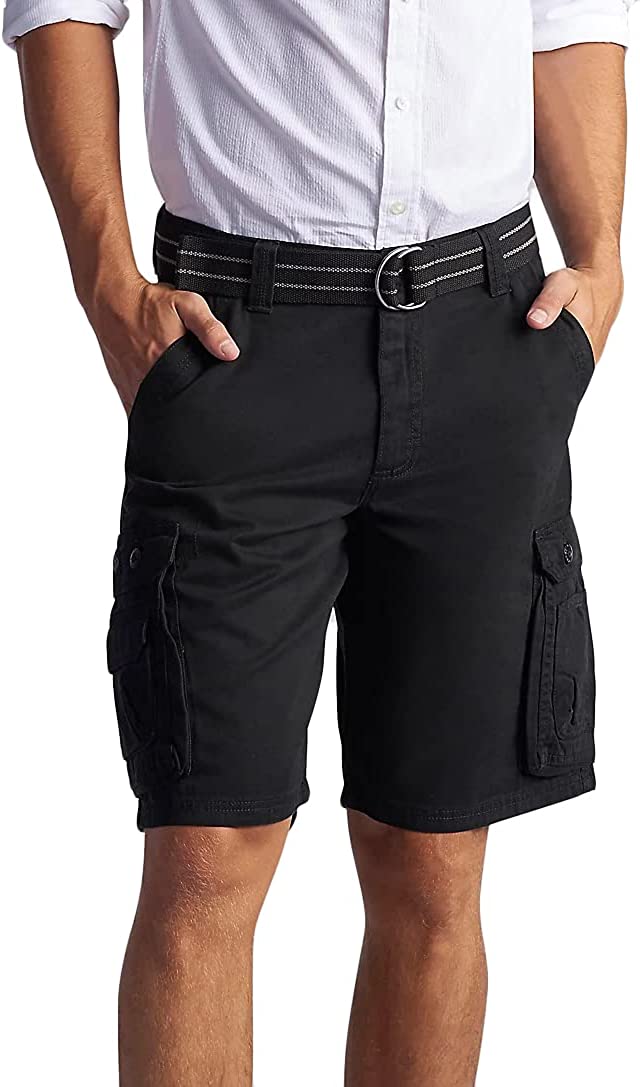 Loose Fit With Belt Utility Cargo Shorts-Waves And Trunks