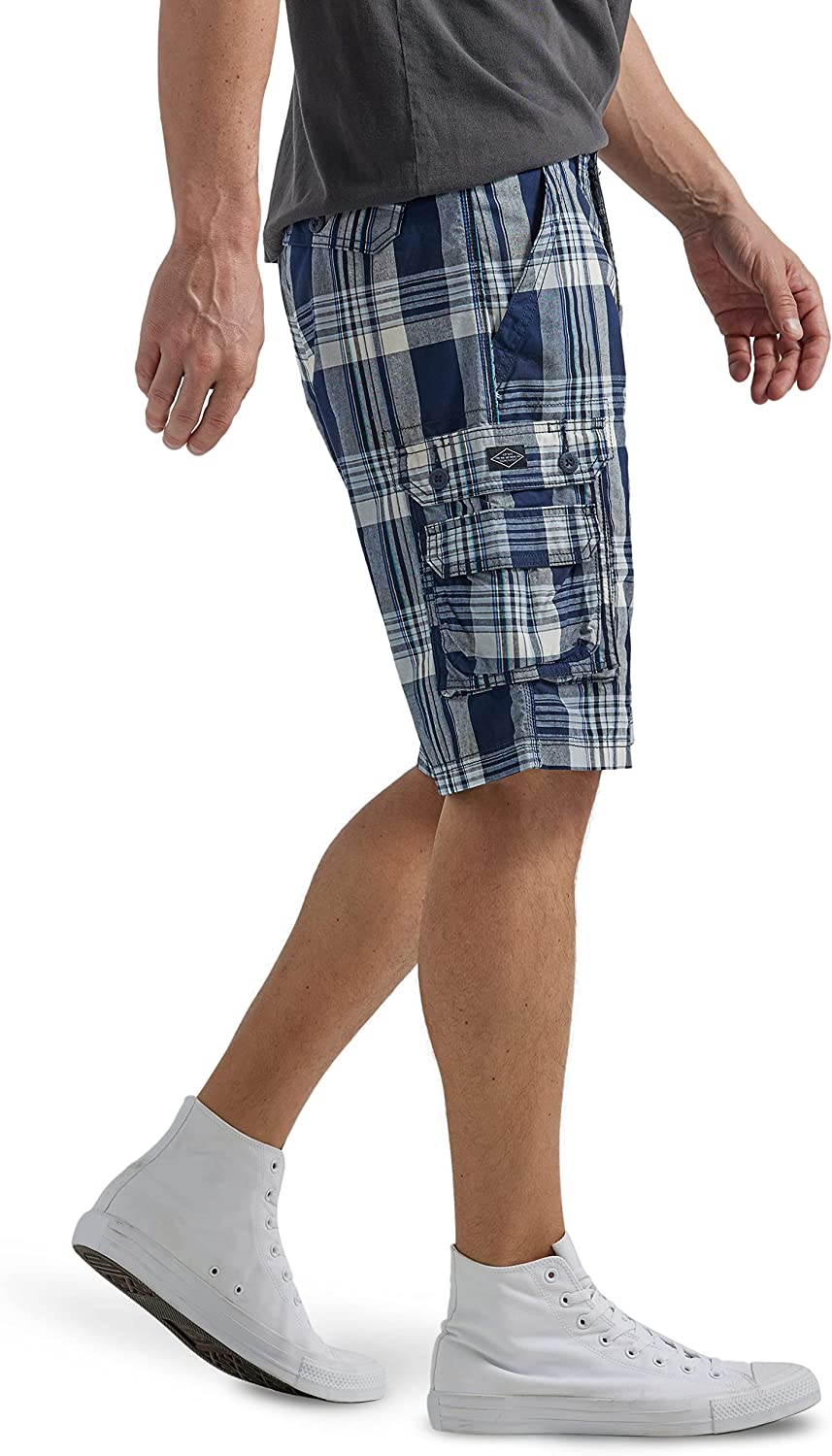 Cargo Shorts With Coordinating Belt-Waves And Trunks