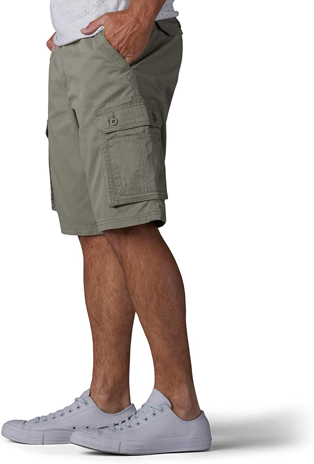 Durable Twill Belted Cargo Shorts-Waves And Trunks