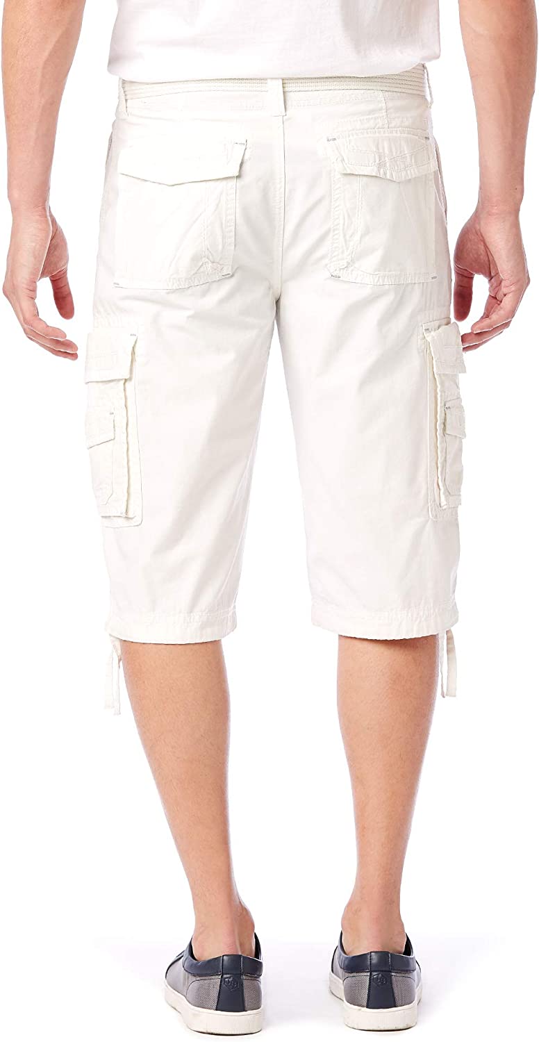 Belted Cargo Shorts With Adjustable Cuffs-Waves And Trunks