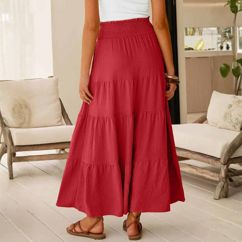 Casual Maxi Summer Beach Tiered Skirts For Women