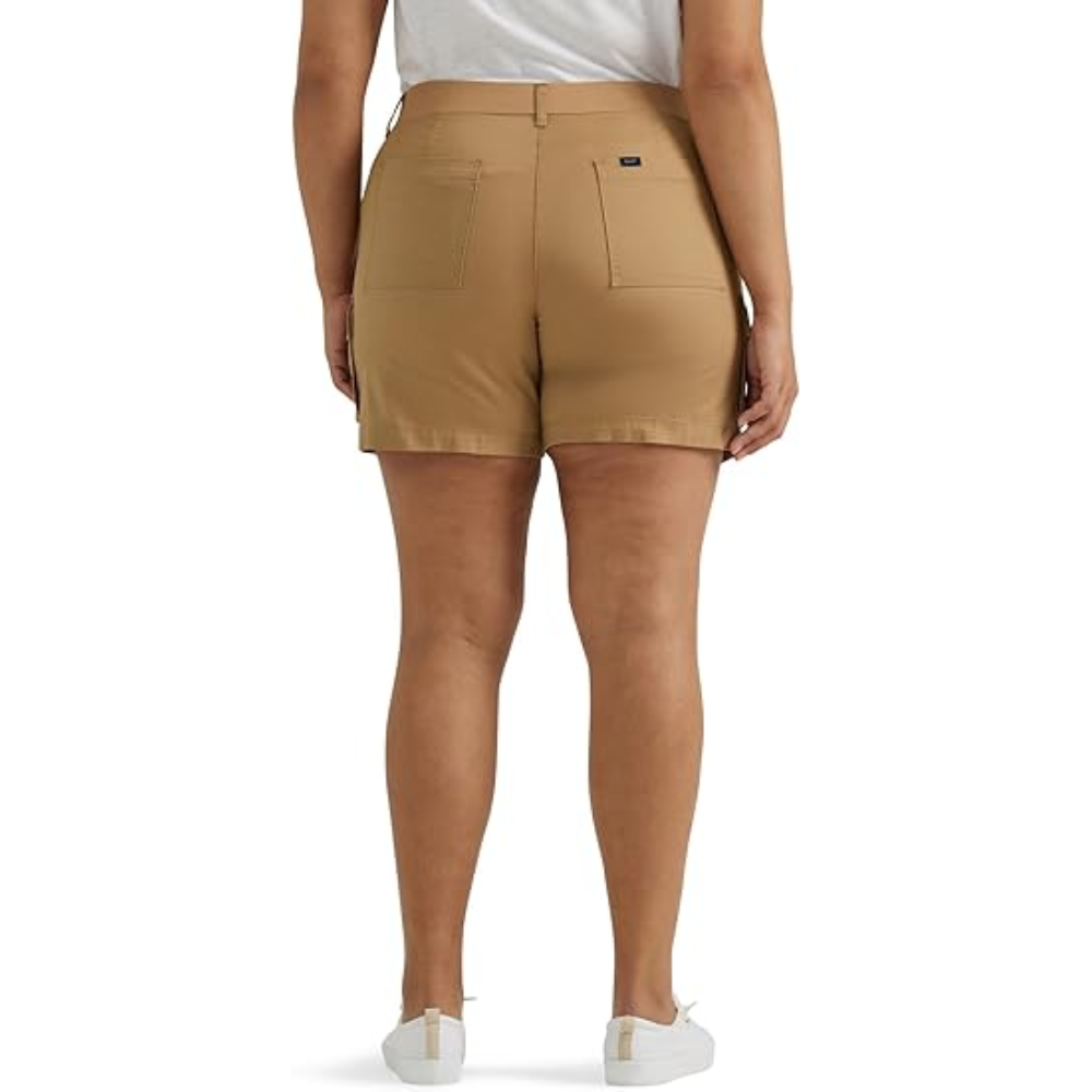 High Waist Ultra Lux Comfort Flex Stretchy Cargo Shorts For Women