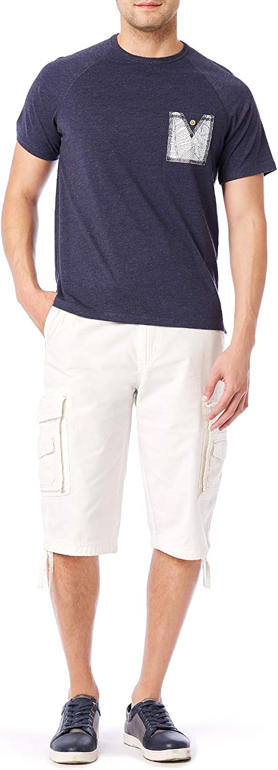 Belted Cargo Shorts With Adjustable Cuffs-Waves And Trunks