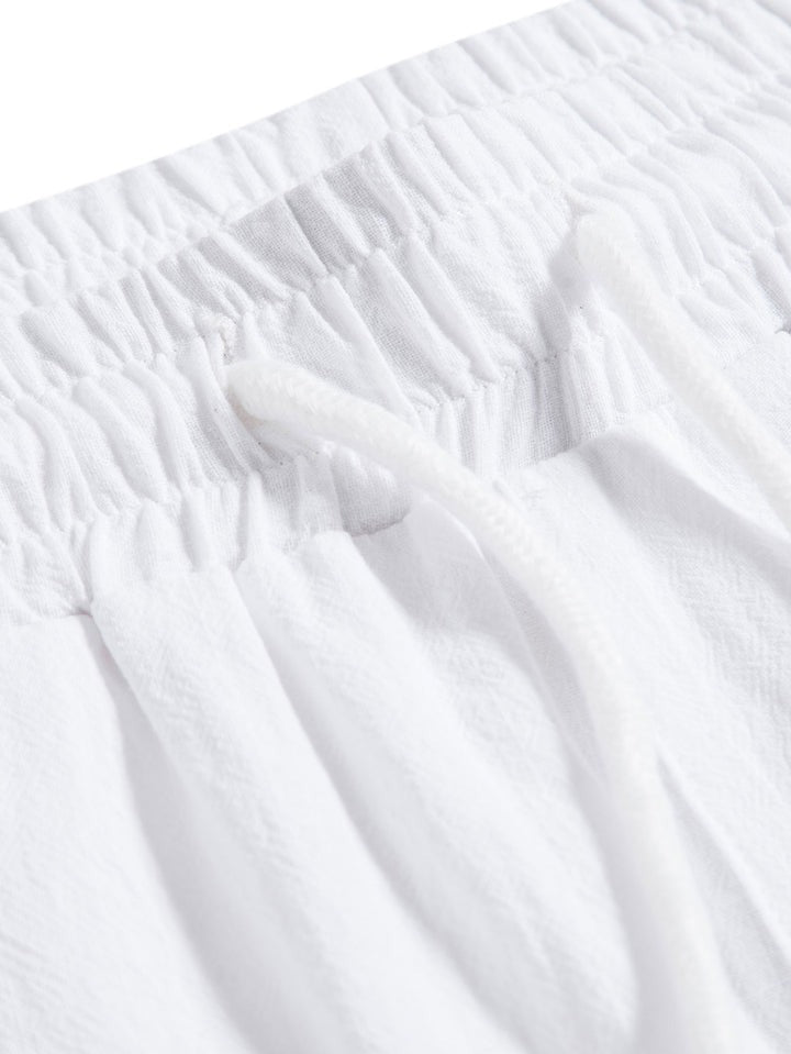 Textured Short Length Beach Shorts-Waves And Trunks