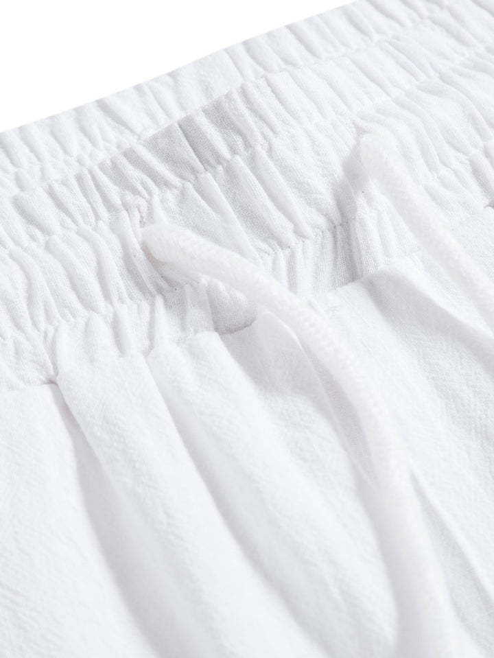 Textured Short Length Beach Shorts-Waves And Trunks